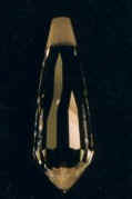 citrine briolette showing
air-abrasion prior to adhesion