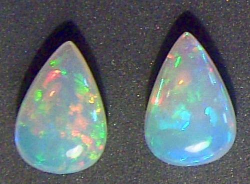 Ethiopian Opal, Excellent match in fire, shape and all else, great transparency, 5.98ct
